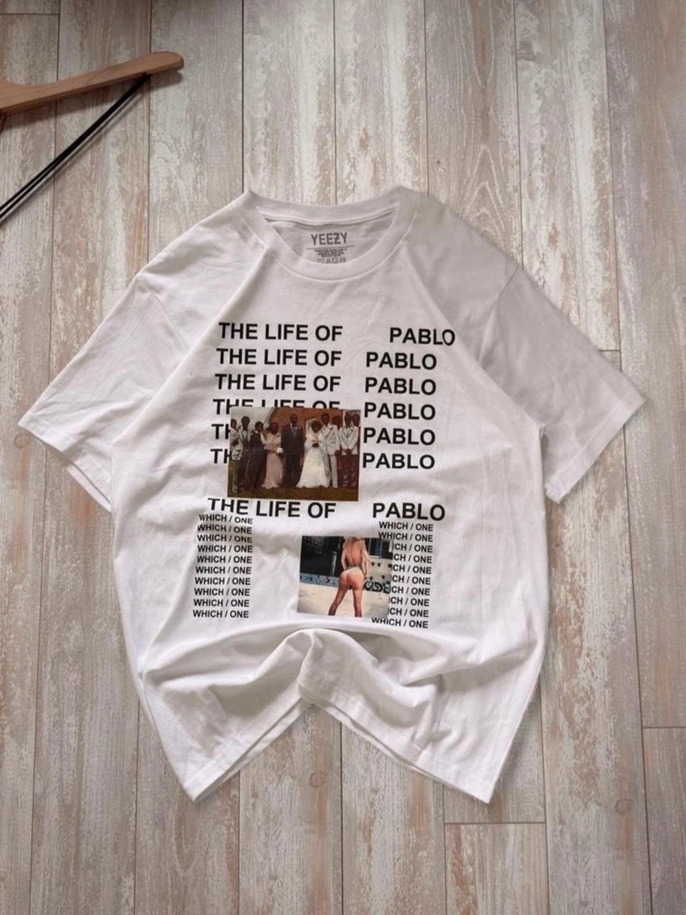 NWT Kanye West The Life of Pablo Tour Yeezy White Graphic T-Shirt Mens M